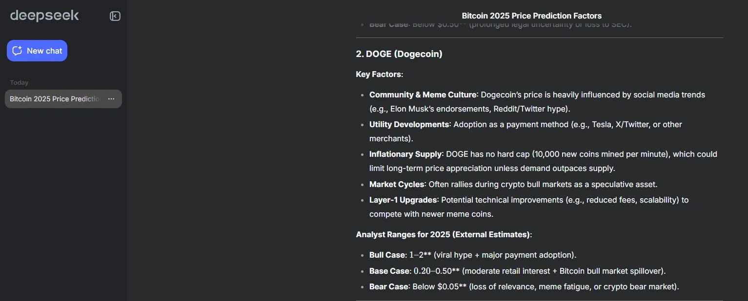 DOGE 2025 prediction
