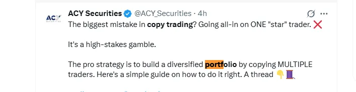 copy trading diversified portfolio